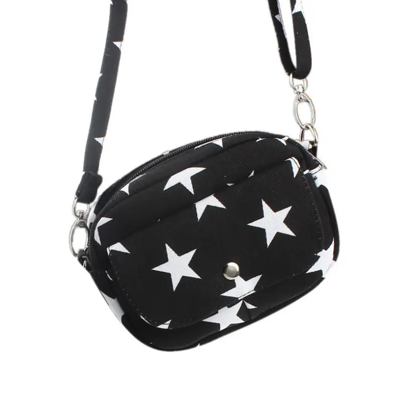 

2017 high quality Five-pointed star canvas Women Bags Mini Small Messenger Cross Body Handbag Shoulder Bag Purse wholesale A2000