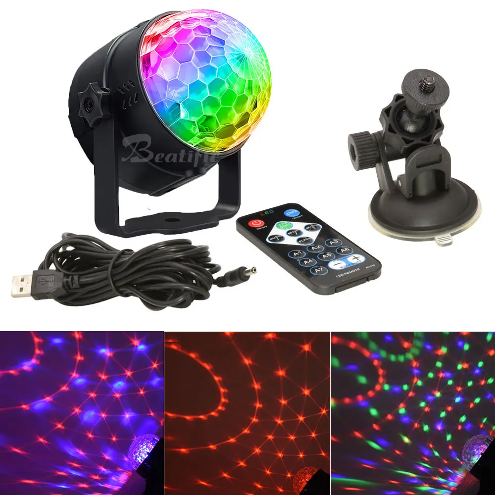 RGB светодиодный волшебный шар диско свет для дома музыкальный центр