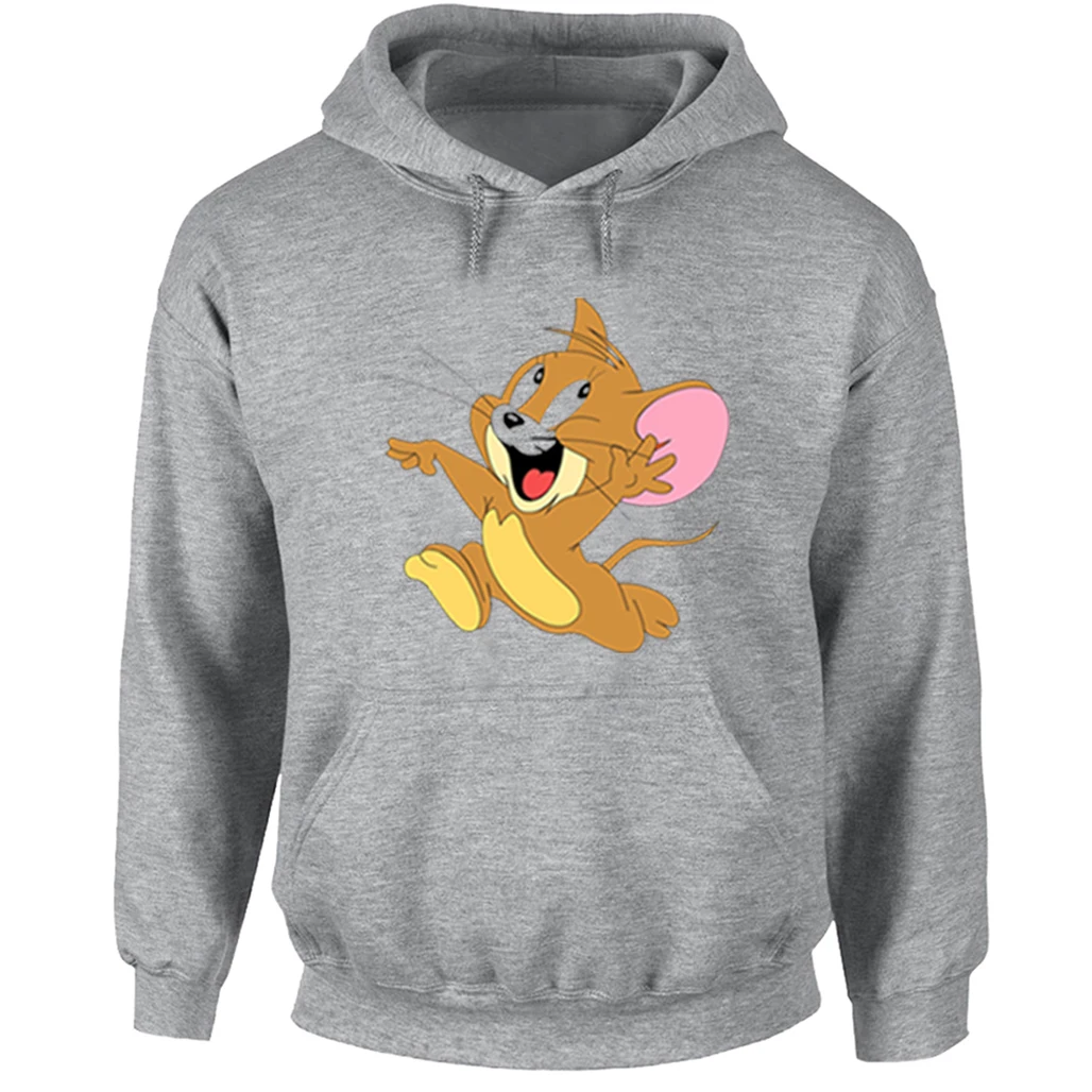 Kartun Tom Cat Dan Jerry Mouse Melarikan Diri Hip Hop Hoodies Wanita