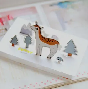 Творческий Лес Животные мультфильм 3D открытка на день рождения подарочный набор карт сообщение H1792