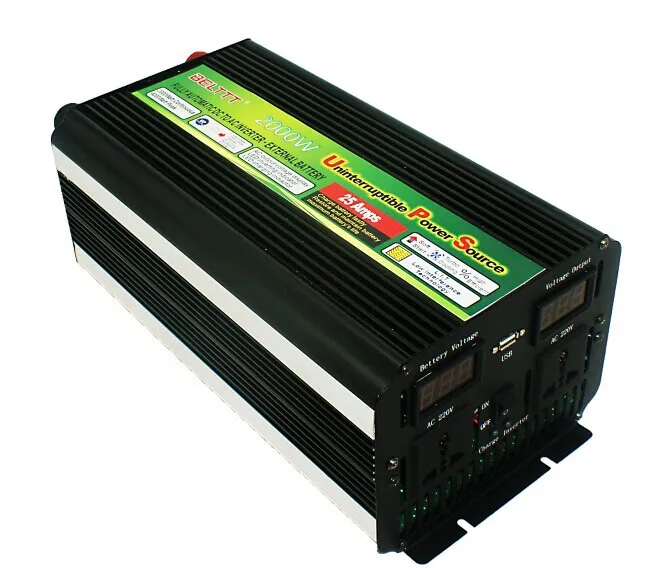 2000w dc 24v к ac 220v домашний инвертор с ups зарядное устройство для батареи и хорошее