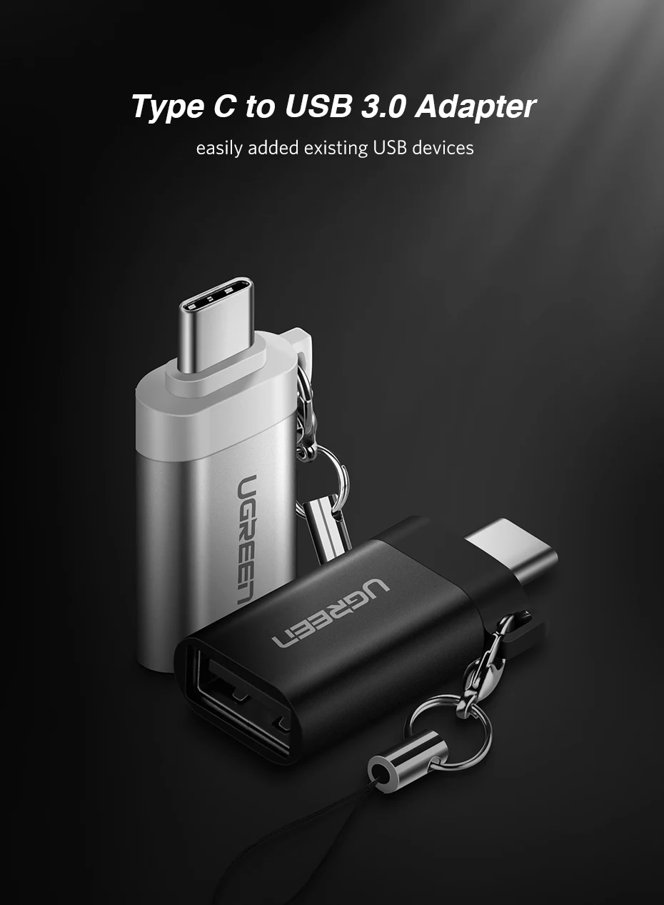 Ugreen адаптер usb type C к USB 3,0 type-C адаптер OTG Кабельные конвертеры для Chromebook Macbook huawei samsung S10 S9 USB C OTG