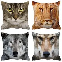 Animal head Cushion cover Cushion Cover Nordic Simple Geometric Decorative Throw Pillow Cushion Covers for Sofa Polyester Cotton