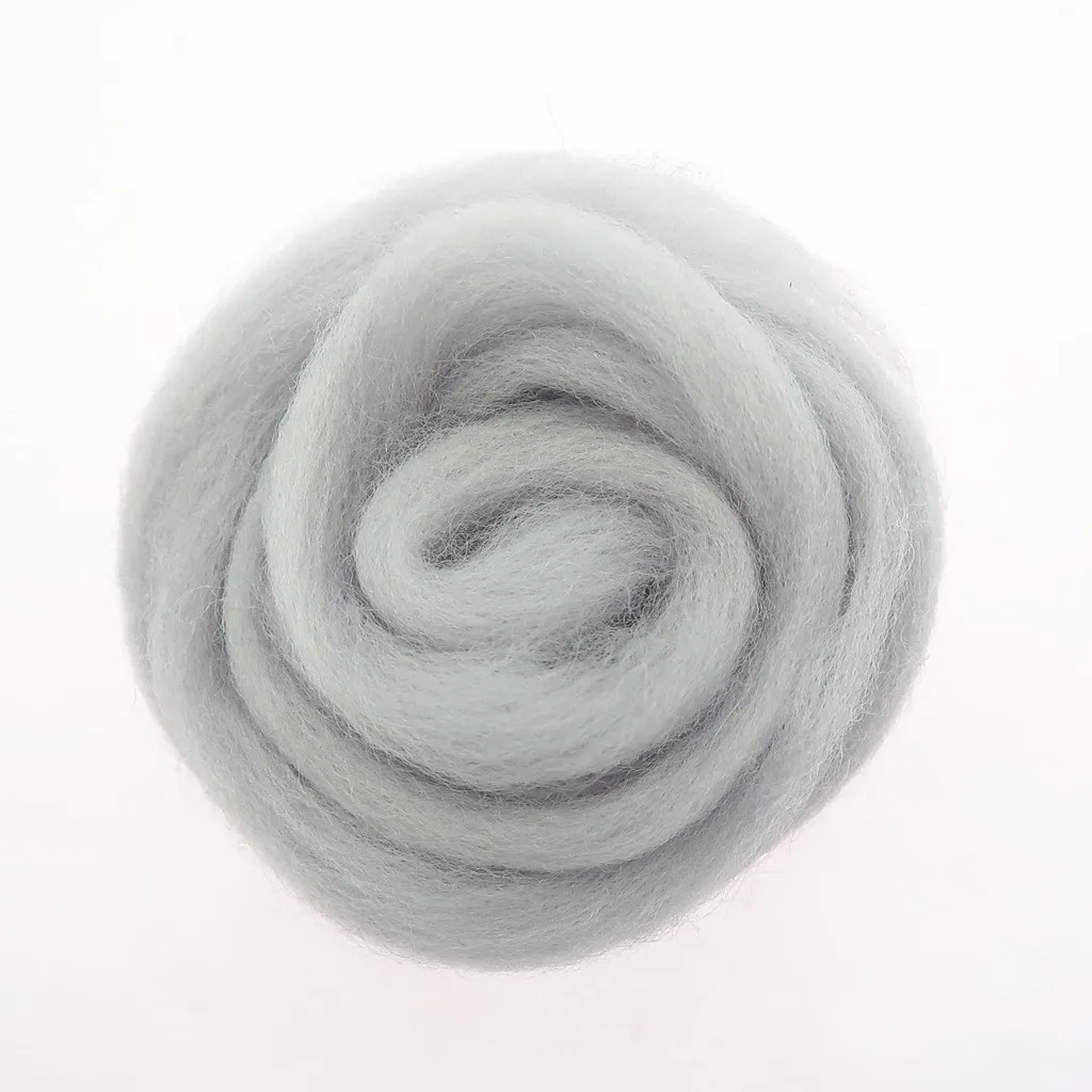 50/100g/ Basic Color Series Wool Fibre Flower Animal Wool Felting Handmade Spinning DIY Craft Materials Tool Felt Felt Fabric - Цвет: 88