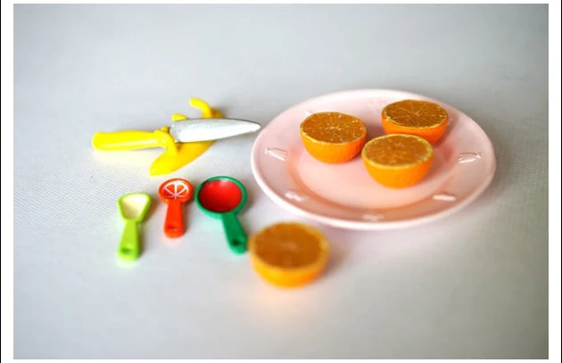 G05-X4456 الأطفال طفل هدية لعبة 1:12 دمية مصغرة الأثاث مصغرة مجموعة rement-أورانج