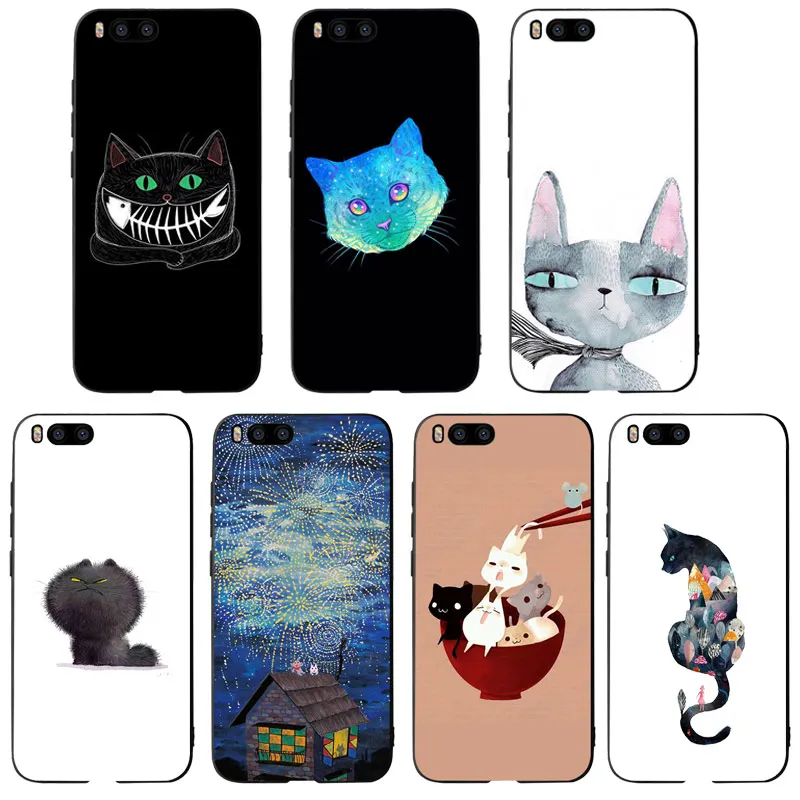 

Cartoon Cute Cat Phone Cases for Xiaomi mi A2 8 9 lite se case xiaomi redmi note 6 7 pro case redmi note 5 Plus Soft Cases