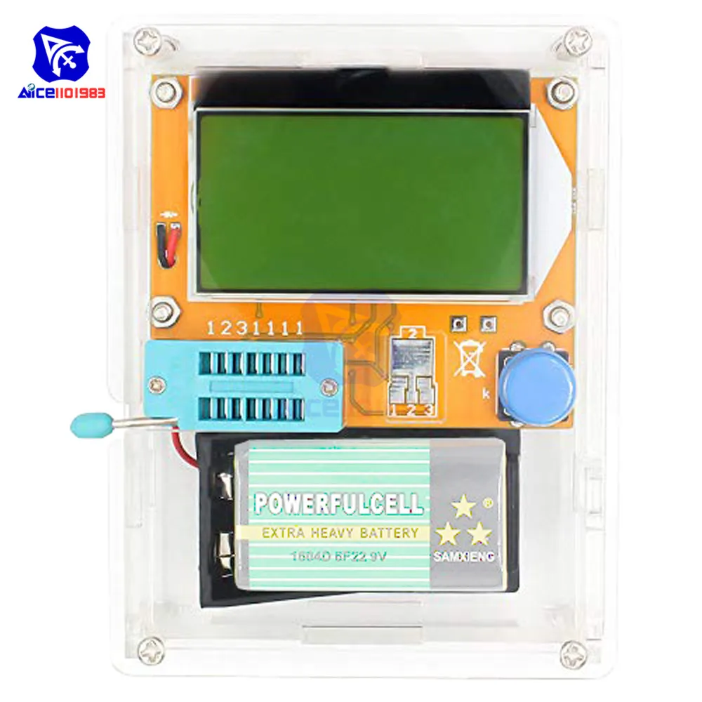 Тестер diymore Mega328 LCR T4 измеритель емкости и индуктивности для диодов триодов с