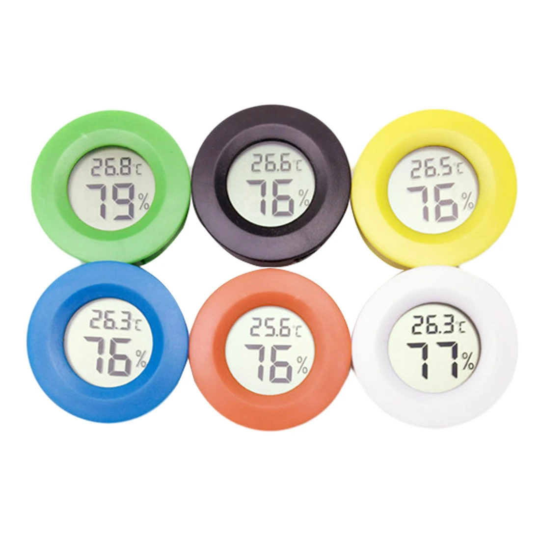 

1pcs Mini LCD Digital Humidity Temperature Round Hygrometer Temperature Freezer Tester Meter Pyrometer Tool