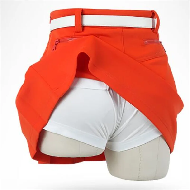 Профессиональная женская юбка для гольфа, высокое качество, карманная юбка для гольфа с защитным нижним бельем