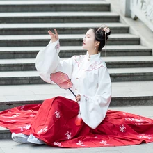 Hanfu танцевальный костюм с вышивкой династии Тан принцессы танцевальная одежда Китайский традиционный старинный национальная одежда ханьфу наряд платье для выступлений на сцене