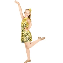 Танцевальный костюм для девочек; Одежда для танцев с золотыми блестками джаз; одежда для сцены; профессиональная одежда