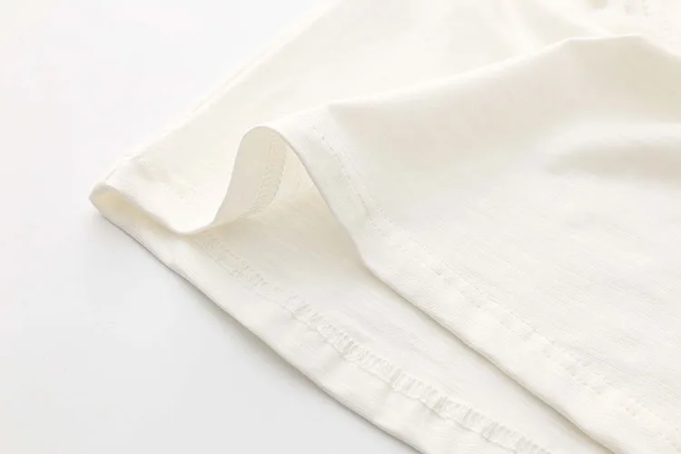 Girls Clothes 2018 Summer 100% Cotton White Pink Solid Color V Tassels Patchwork Short Sleeve O-Neck T Shirt Girls (12)