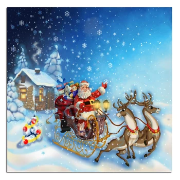 

Santa Claus 25x25cm New 100% Full Area Highlight Diamond Needlework Diy Diamond Painting Kit 3D Diamond Cross Stitch Embroidery