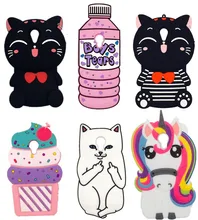 Lovely Cute 3D Cartoon Soft Silicon Cover for Meizu MX6 MX5 Meilan A5 M2 M3 M3S mini M3E M5 M5S note Metal Mobile Phone Cases(China)