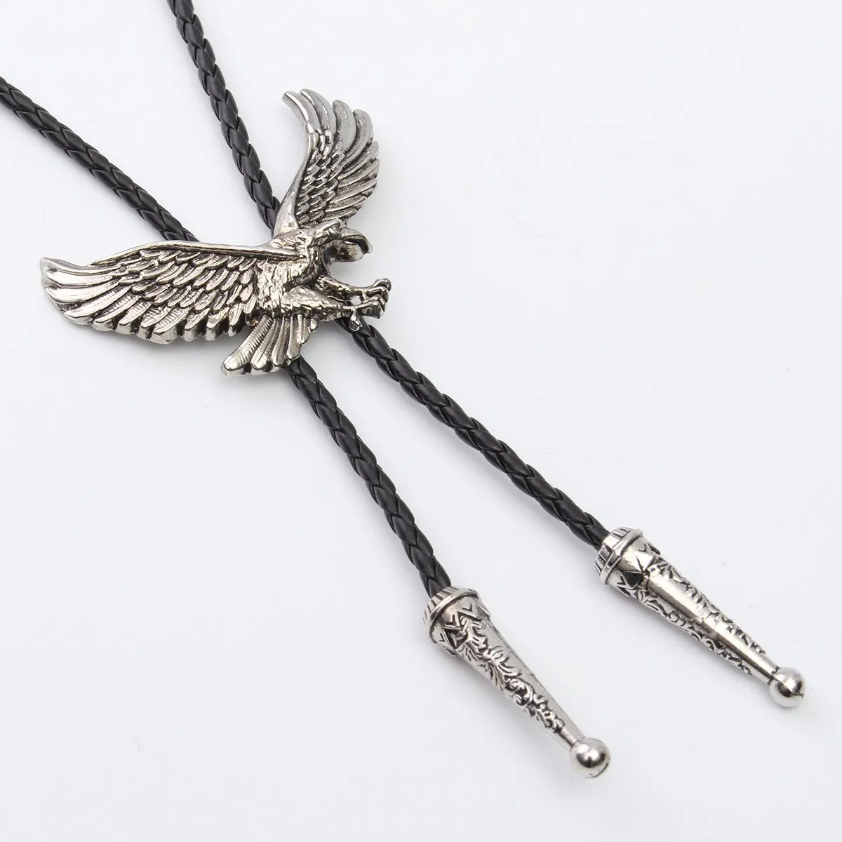 

Fashion Indian Necklace Eagle Pendant Necklaces Dance Bolo Tie Western Cowboy Rodeo Leather Belt Necktie For Men And Women