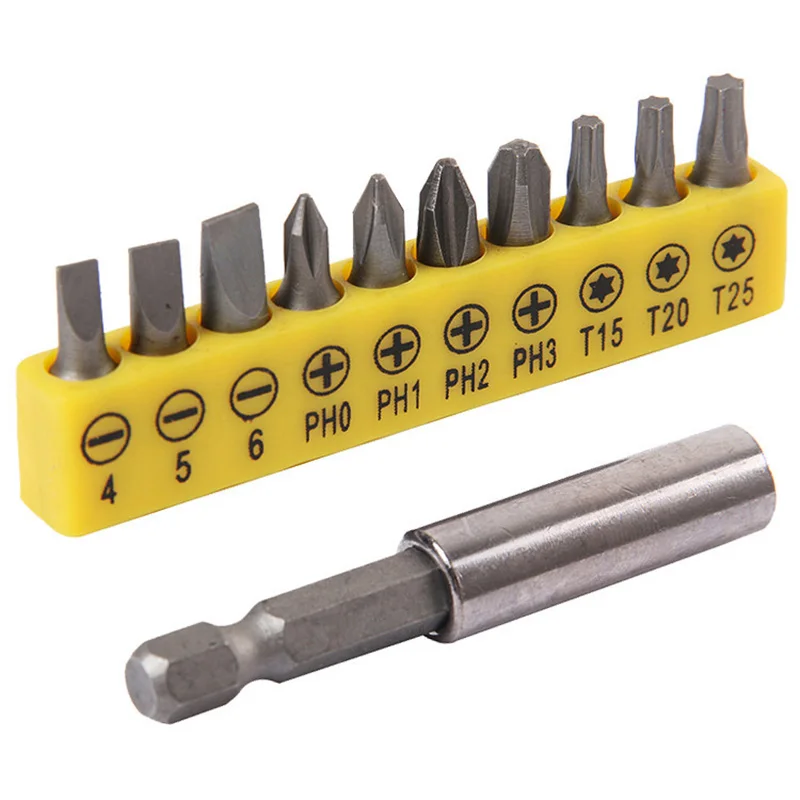11pcs Cordless Electric Screwdriver Head Hex Precision Torx Screwdriver 