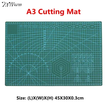 

KiWarm Useful A3 Plastic Non Slip Professional Cutting Mat Patchwork Double Sided Cutting Plate for Leather Fabric Paper Craft