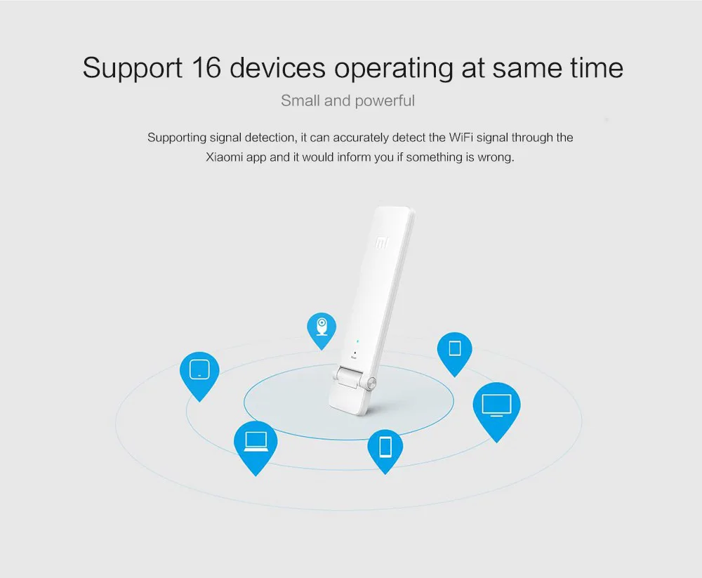 Xiaomi Wi-Fi ретранслятор 2 усилитель-удлинитель 300 Мбит/с 802.11n Беспроводной усилитель сигнала WiFi сигнала для mi фрезерный станок