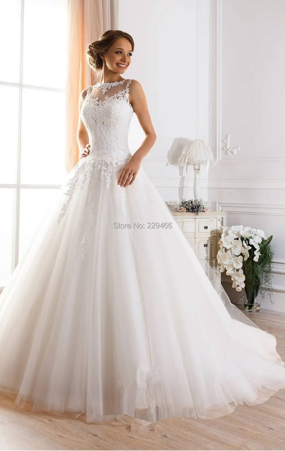 Wedding Illusion Neckline Dress online get cheap illusion neckline dress aliexpress com alibaba custom made vestidos de novia a line sexy backless lace wedding dresses 2015