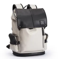 Для мужчин s мужской из искусственной кожи рюкзак для ноутбука 15,6 14 дюймов Открытый путешествия школьная сумка USB зарядка мочилы подросток
