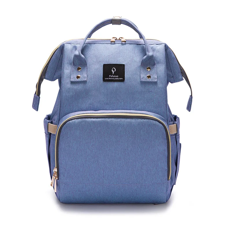 Сумка для беременных Портативная сумка для подгузников большая емкость с usb-портом для зарядки рюкзак для путешествий сумка для кормления для детской коляски - Цвет: Blue purple