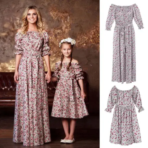 mother daughter floral dress