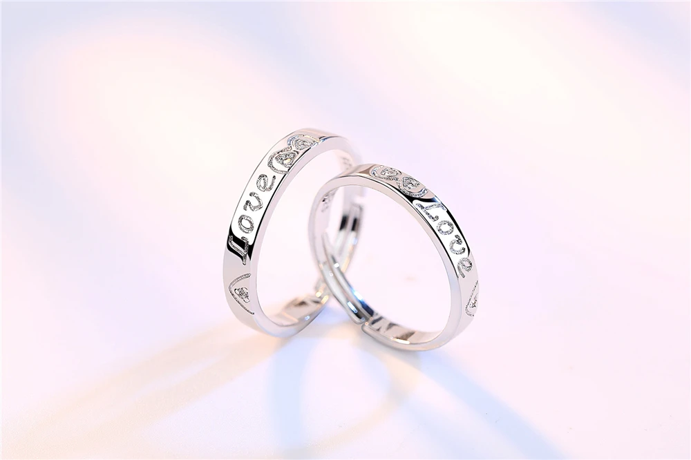 Бренд NEHZY модное серебряное обручальное кольцо ювелирные изделия в форме любви открытие регулируемая любовь брак на кольце мужские женские ювелирные изделия