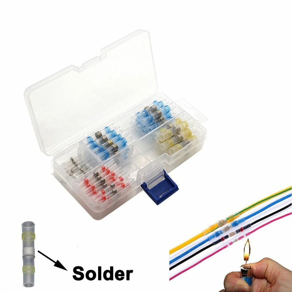 Waterproof Solder Sleeve Tube Set Mixed Solder Heat Shrink Butt Wires