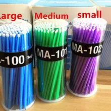 100 шт./лот одноразовый тампон микро щетки ресницы человека Расширение ресниц удаление клея, инструменты для макияжа