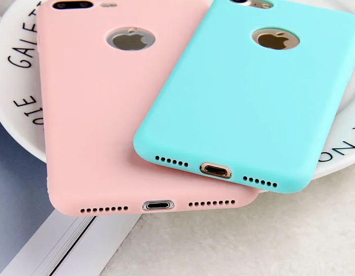 Чехлы карамельных цветов из мягкого ТПУ для телефонов iPhone X 5 Женский чехол 6 6S 7 8