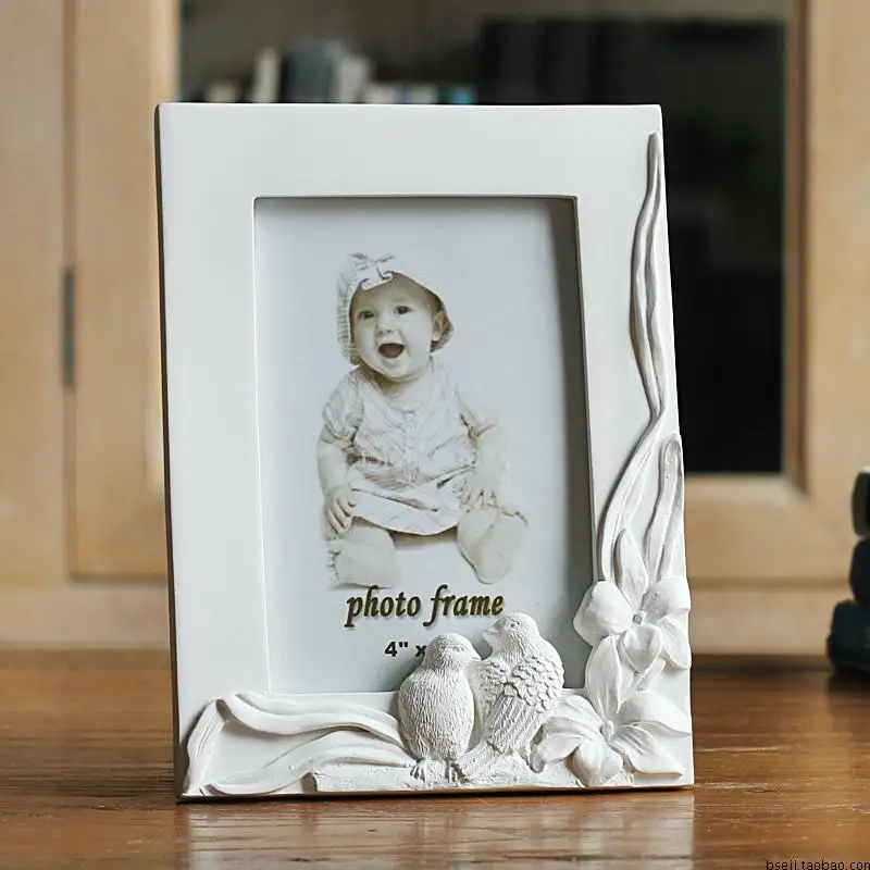

New Photo Frame Cute love birds beauty Creative Home Decoration Wedding Photo frame birthday gift wholesale FG1088