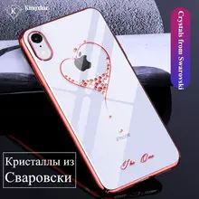 

KINGXBAR for iPhone X Xs Max XR Case Crystal from Swarovski for iPhone Xs Max Case Diamond for iPhone XR Cover Hard Transparent