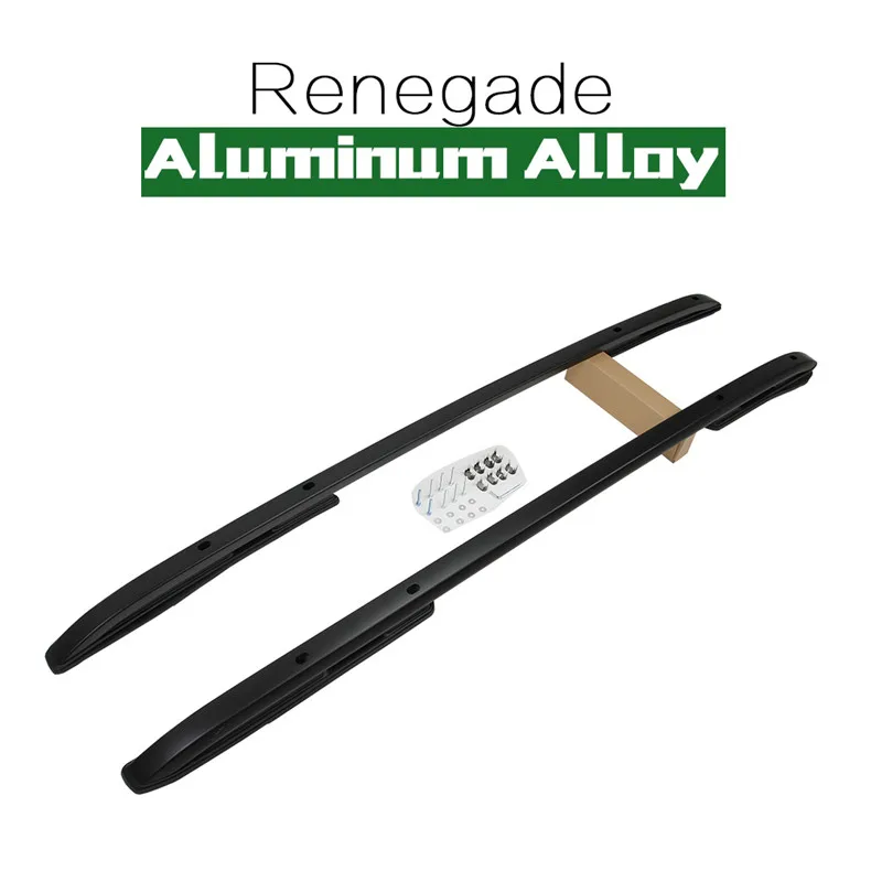 

Aluminum Black Roof Rack for Jeep Renegade 2015 2016 2017 High Quality Bar Rail Baggage Luggage