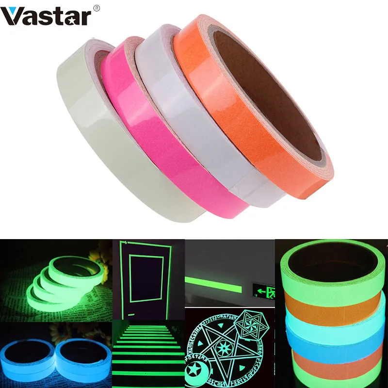

3M/5M Luminous Tape Sticker Self-illuminating Stage Warning Glow Light Strip Fluorescent Light Safety Tape for Egress Exit