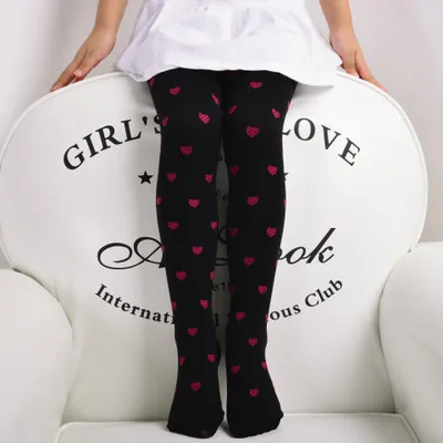 New Design Girls Tights Lovely Opaque Velvet Stockings for Kids Girl Print Tight 1 Pcs