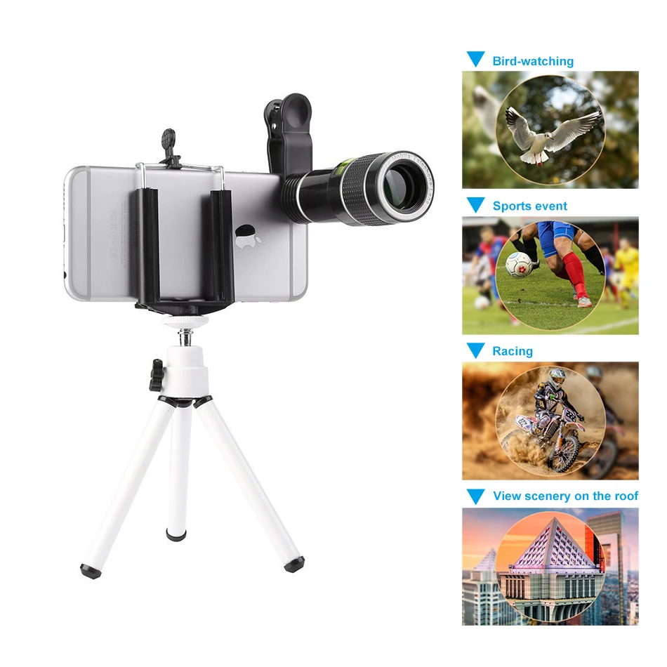 

Smartphones Universal apexel 20x telescope zoom mobile phone lens telephoto For iPhone X 7 8 6 Plus xiaomi redmi a4 huawei clips