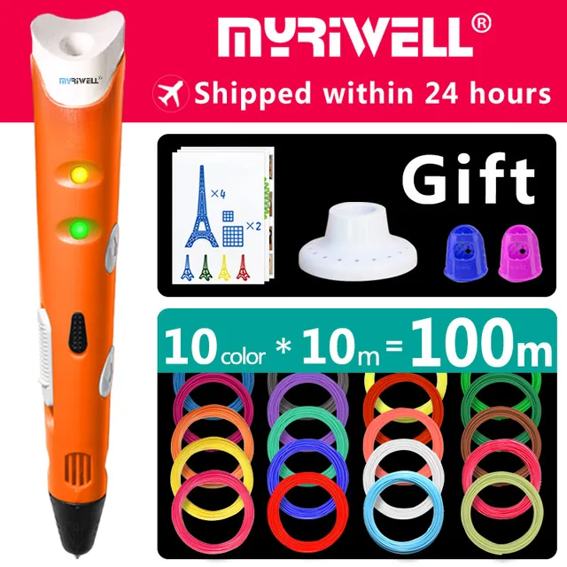 Best Offers myriwell 3d pen 3d pens, 1.75mm ABS/PLA Filament, 3d model,3d printer pen-3d magic pen Kids birthday present  Christmas present