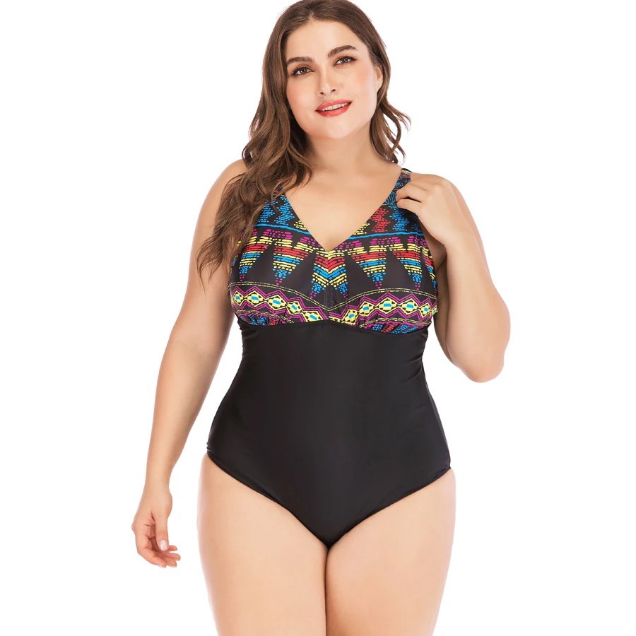 

VGTOWN Bikini 2019 One Piece Swimsuit Womens Plus Size 6XL Push-up Swim Bikinis Swimwear Tankini Beach Bathing Suit