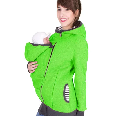 Новые цветные модные толстовки для беременных с капюшоном и длинными рукавами, Одежда для беременных женщин с передним карманом, размер S-2XL - Цвет: 11