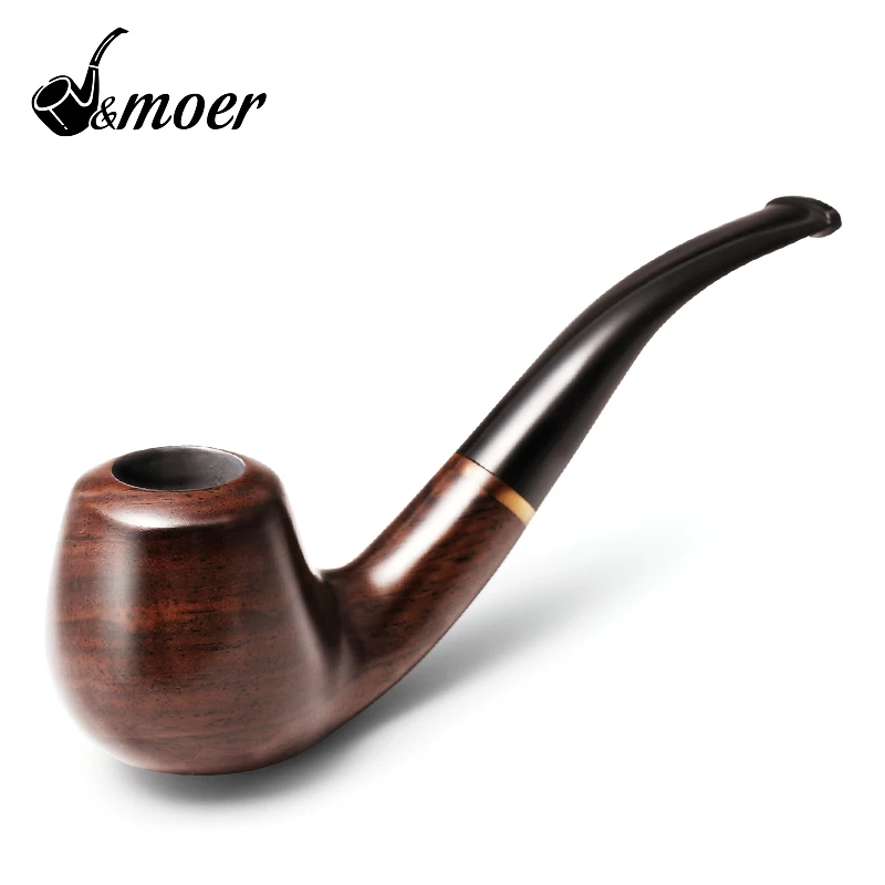 2016 J moer New Ebony pipe curved Tobacco pipe Smoking pipes filter JH661 ebony