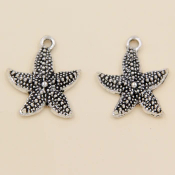 

Wholesale 30pcs Tibetan Silver Starfish Charms Pendants 19x23.5mm