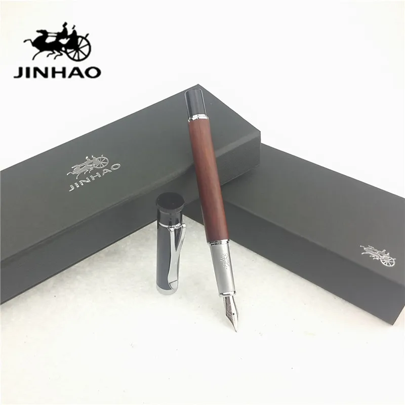 1pc/lot JINHAO Y3 Fountain Pen Luxury 7 Colors Gold/Bronze/Grey/Black/Red/Wood Silver Clip JINHAO Papelaria Pens 12.3*1.3cm