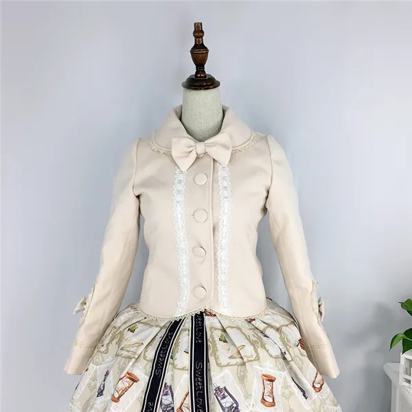 

2018 New Autumn and Winter Customization Wool warm Short Coat Slim Fit Lolita Styley A