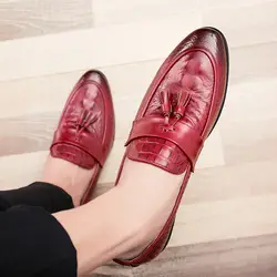 Острый носок модельная обувь для мужчин из искусственной кожи Туфли-оксфорды Для мужчин Италия итальянские классические туфли с