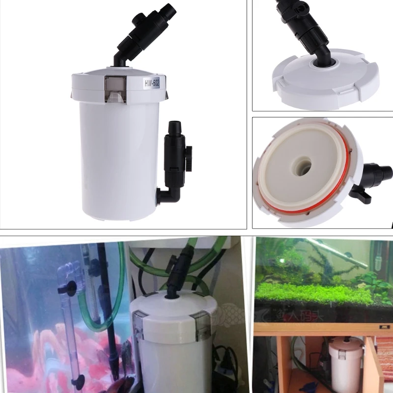 

1pcs Aquarium Filter Ultra-Quiet External Filter Bucket HW-602 For Aquarium Fish Tank Without Pump