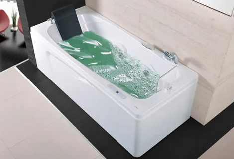 

Fiber glass Acrylic whirlpool bathtub Right Apron Hydromassage Tub Nozzles Spary jets spa RS6151DT