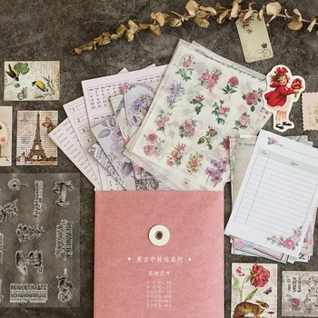 

1pack Stationery Stickers Retro Transfer Station Series Diary Planner Decorative Mobile Stickers Scrapbooking DIY Craft Stickers