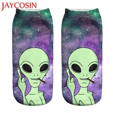 Носки SIF Горячая Мода г. 1 пара 3D цифровой печати унисекс пара дышащие эластичные носки леверт Dropship59