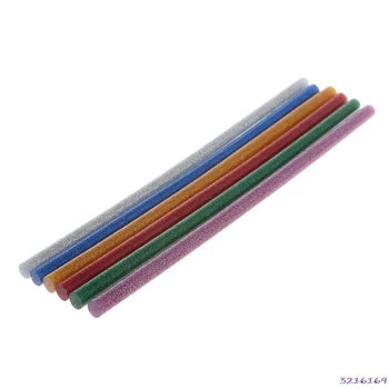 

6pcs Hot Melt Glue Stick Mixed Color Glitter 7mm For DIY Craft Toys Repair Tools