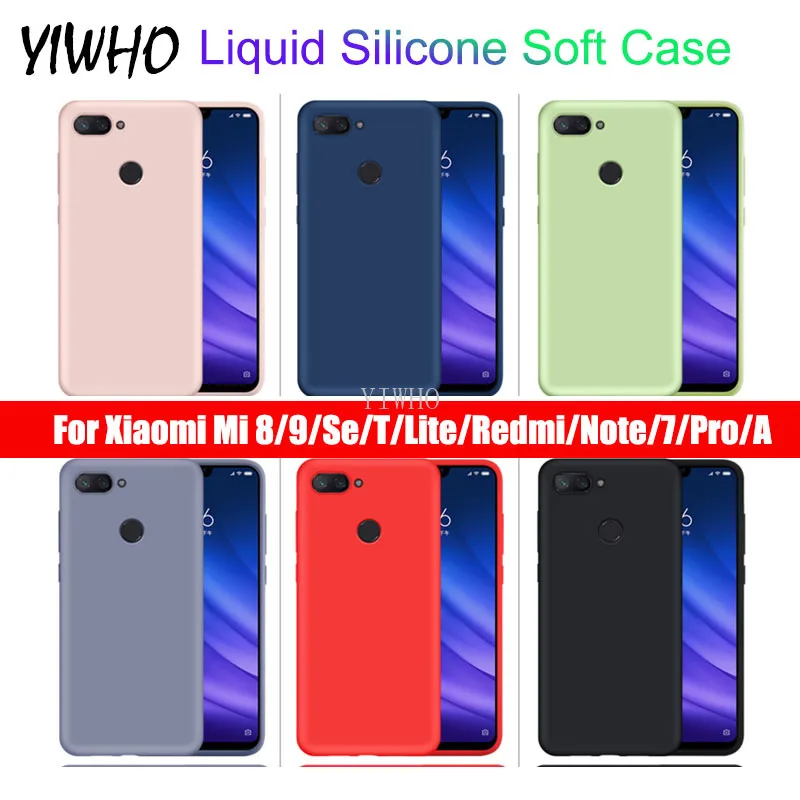 

Original Liquid Back Xiomi Mi9T PRO Silicone Soft Case Redmi 7A Note 7 7A K20 Cover for Xiaomi 8 6 9 Se Lite Cases Redme Cases